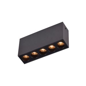 Spot De Sobrepor Nordecor Powerus Led 10w Bivolt Preto 3000k Luz Amarela