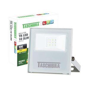 Refletor Taschibra Led Tr Slim Luz Branco Quente 10W 3000K Branco Bivolt