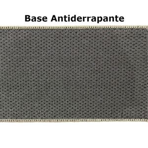 Tapete Sala Esc. 2,00x2,50 Antiderrapante Preto/Cinza A-118