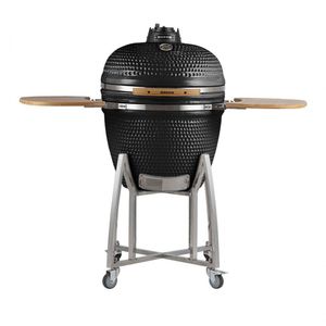Churrasqueira Kamado Ultra Da Rasco Preto C/ Grelha Aço Inox, Suporte E Mesas. Serve Até 20 Pessoas Preto