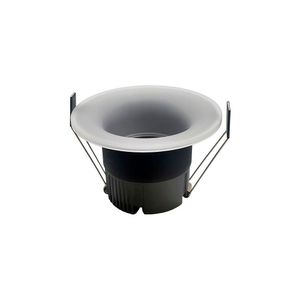 Spot De Embutir Nordecor Eton Mini Redondo Led Alto Irc 90 7w Bivolt Preto 3000k Luz Amarela 6549