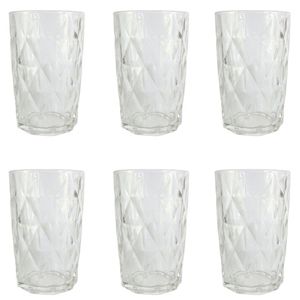 Jogo De Copos 370ml Em Vidro Grosso Ideal Para Bebidas E Drinks