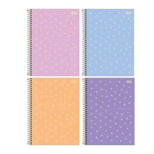 Caderno Espiral Capa Plástica 1 Matéria - 80 Folhas - Connect Neon Feminino - Tilibra