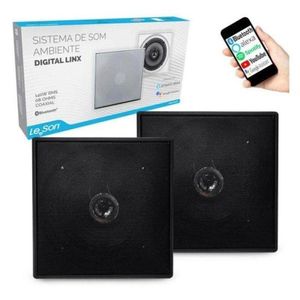Kit Arandela 6 Leson 2lsquadpt 70w Rms Quadrada Preta -...