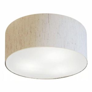 Plafon Cilíndrico Md-3055 80x21cm Linho Bege Bivolt