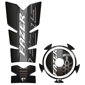 Kit Protetor Tanque E Bocal Adesivo Moto Yamaha Fz15 Cor Cinza