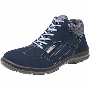 Botina Tênis Ocupacional Elegance Nobuck com Biqueira de Conformação Renoflex Azul - Marluvas