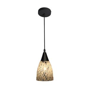 Lustre Pendente Taschibra Vicenza E27 Transparente Leitoso Bivolt Preto