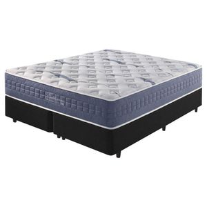 Cama Box Preto + Colchão California Mola Ensacada 158cm