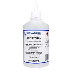 Álcool Isopropilíco 250Ml Isopropanol Transparente Implastec