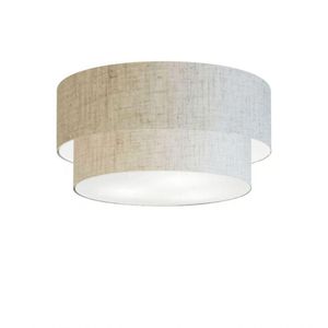 Plafon Duplo Cilíndrico Md-3017 50x40cm Bivolt Rústico Bege