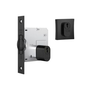 Fechadura 1005 Trinco Rolete Roseta Quadrada Black - Stam
