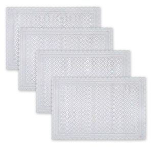 Toalha De Geladeira Pvc Rendado Kit 04 Pçs Pequenas Flores