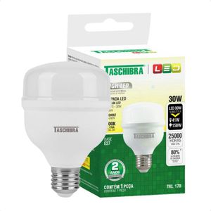 Lâmpada High Led 30w Bivolt E27 3000k Luz Quente Taschibra