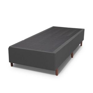 Base Box Solteiro Prince Sued 0,88x1,87x0,32 Cinza