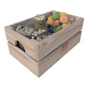 Caixote De Feira Decoração Recipiente De Objetos Cozinha E Sala Parede
