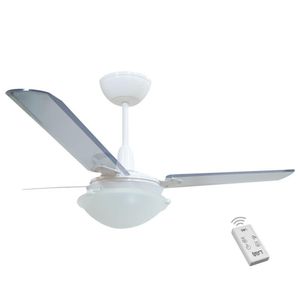 Ventilador Unions Branco 220V 3 Pás Transparentes E Controle
