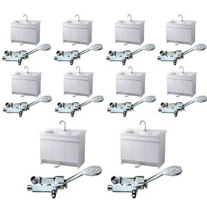Torneira Valvula Pedal Sem Maos Kit 10 Uni Acionamento Pes Hospital Clinica Laboratorio Banheiro Cozinha Piscina