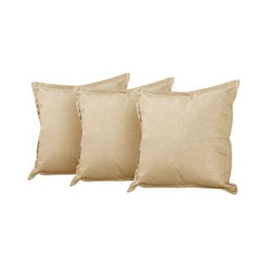 Kit 3 Almofadas Decorativas Bali Linho Dourado - Dourado