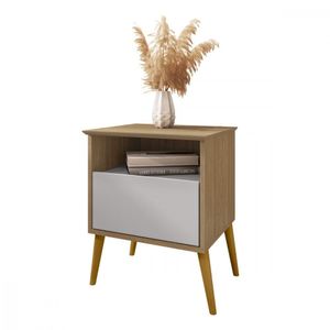 Mesa De Cabeceira Cancun Cinamomo Com Off White Bechara Cinamomo Com Off White