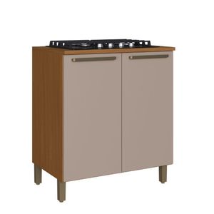 Balcão Indekes Imperial 2 Portas 80cm C/ Tampo Freijo/camurça