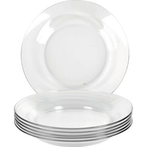 Kit 12 Pratos Fundo Astral Vidro Resistente Duralex - Nadir