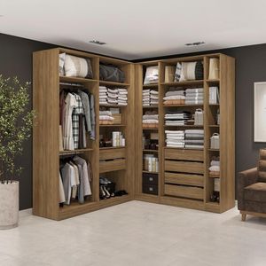 Conjunto Closet Em Kappesberg Adapt Nogueira 5 Peças