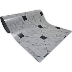 Passadeira Em Manta Vinilico Similar Laminado 0,50x5,00 Marmore Carrara