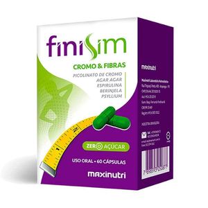 Finisim Cromo E Fibras Maxinutri Zero Açúcar 60 Cápsulas