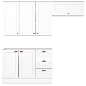 Cozinha Modulada 3P Balcao Sem Tampo 200 cm Americana Henn