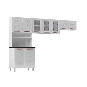 Cozinha Compacta Mirage Aço 3 Peças 2 Aéreos + 1 Paneleiro Czc40 Branco Telasul