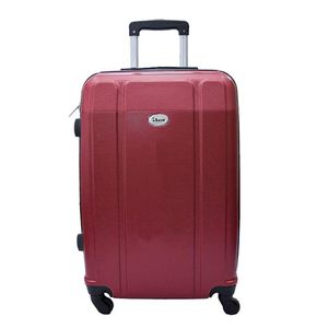 Mala De Bordo Pequena Para Viagem Continental Em ABS Cadeado Embutido Rodas Giro 360 IKA Vermelha P