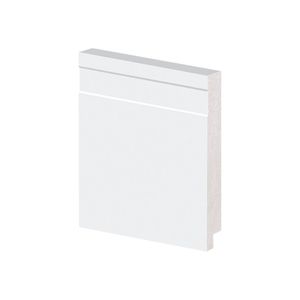 Rodapé De Poliestireno Arquitech 51010 Frisado 10cm 2,40m Branco