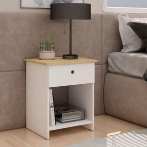 Mesa De Cabeceira Simm Branco / Savana