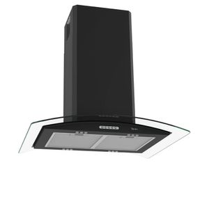 Coifa Terim Ilha Teto Vidro Curvo 75 Cm Preto 127V