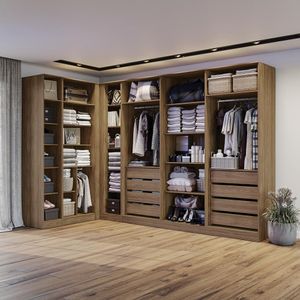 Conjunto Closet Kappesberg Adapt Nogueira 4 Peças
