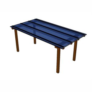 Kit Policarbonato Azul 6mm 2,00m X 6,00m - Perfis Naturais