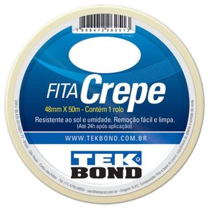 Fita Crepe 48mm X 50m Tekbond - Ideal para Diversos Projetos