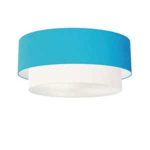 Plafon para Corredor Cilíndrico Cúpula Azul Turquesa Branco