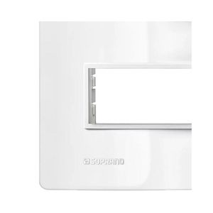 Placa 4x2 2 Modulo C/ Suporte Branco Revita Soprano