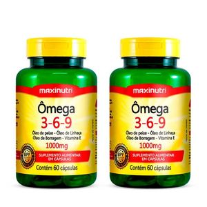 Kit 02 ômega 3-6-9 Mulher + Vitamina E Maxinutri 60 Capsulas