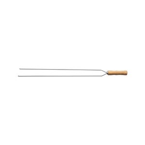 Espeto Duplo Para Churrasco Tramontina Com Lamina Em Aço Inox E Cabo De Madeira 75 Cm