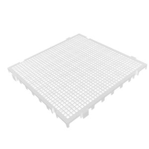 Piso Modular Branco Em Plástico 50x50x2,6 Presto