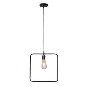 Pendente Quadrado Em Aço Lt-860-403 E27*1 Bivolt Preto