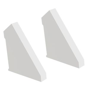 Kit Acessórios Taschibra Para Perfil Sobrepor 1,5x1,7cm Vertex L15 Branco