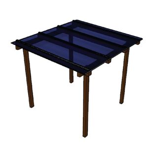 Kit Policarbonato Azul 6mm 2,00m X 3,00m - Perfis Naturais
