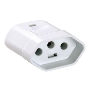 Plugue Fêmea 2p+t 10 A 250 V Tramontina Branco Tramontina