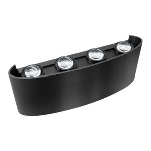 Arandela Led Lentille Quatre Preta 8w Branco 6500k