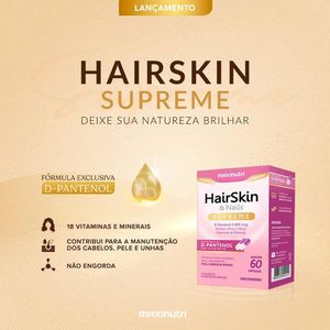 Kit 3 Hairskin Supreme D-pantenol Biotina Maxinutri 60 Caps