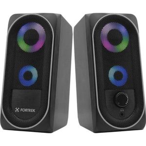 Caixa De Som Gamer Multimídia Fortrek Black Hawk Rgb Preta [f002]